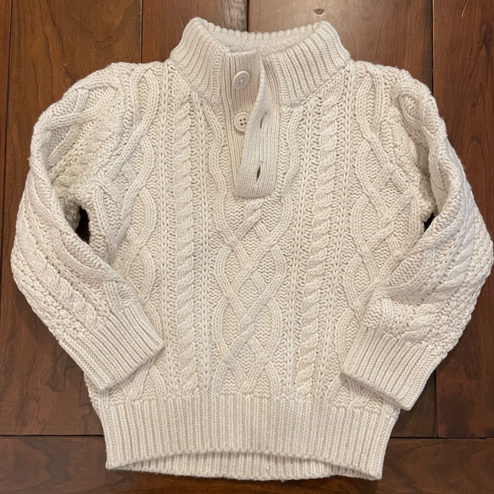Baby GAP Cream Cable Knit Turtleneck Sweater, unworn